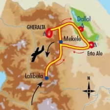 Itinéraire du voyage Lalibela, Tigray et Erta Ale - Éthiopie - Tirawa