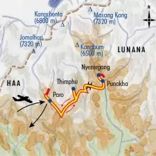Itinéraire du voyage Festivals Bhoutanais - Bhoutan - Tirawa