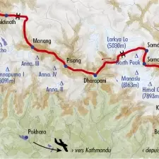 Itinéraire du voyage Du Manaslu aux Annapurnas - Népal - Tirawa
