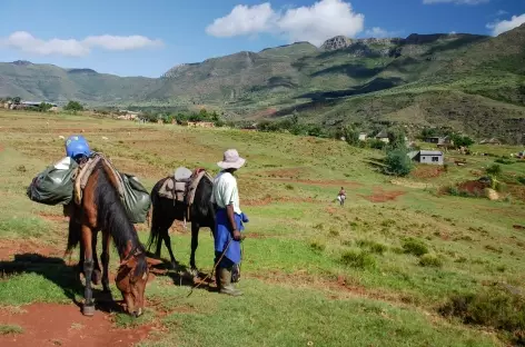 Début de trek, montagnes de Maloti - Lesotho