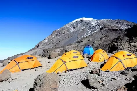 Notre campement à Barafu (4600 m), Kilimanjaro - Tanzanie