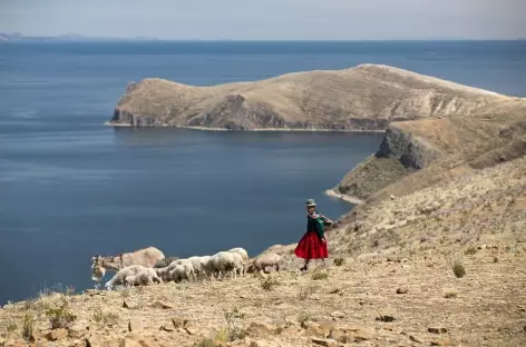 Rencontre avec une bergère - Bolivie
