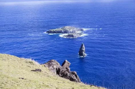Ile de Pâques, motu Nui depuis Orongo - Chili