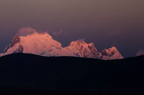 Coucher de soleil sur la Cordillère Blanche - Pérou