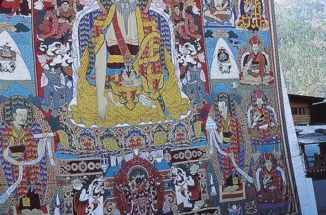 Déroulé de la grande Thangka  - Bhoutan