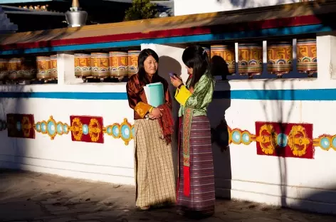 Rencontre au monastère - Bhoutan