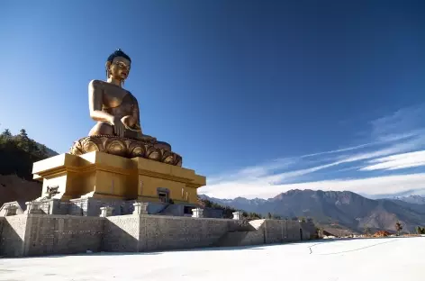 Bouddha géant surplombant la vallée de Thimphu - Bhoutan - 