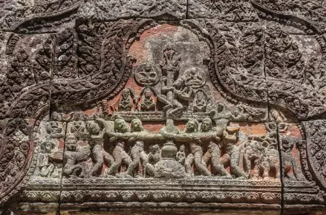 Bas-relief sur le site de Preah Vihear - Cambodge