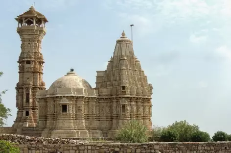 Une des tours très caractéristiques de Chittorgarh, Rajasthan