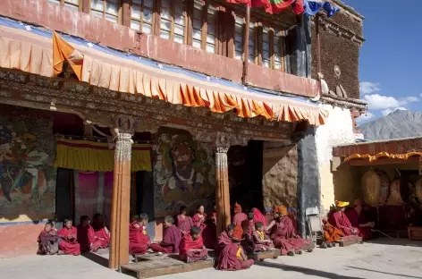 Pause sur les terrasses de Karsha, Ladakh, Zanskar- Inde