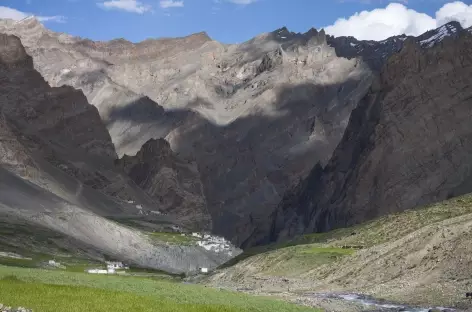 Les champs de Photoksar, Ladakh, Zanskar- Inde