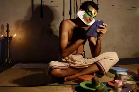 Préparation au Kathakali  - Inde - 