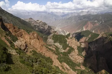 Vue sur les hauteurs de Oytal - Kirghizie
