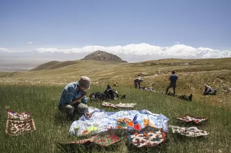 Pique-nique face au Pamir - Kirghizie