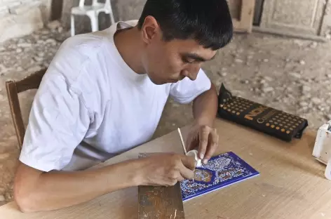 Miniatures sur bois, Samarcande - Ouzbékistan - 