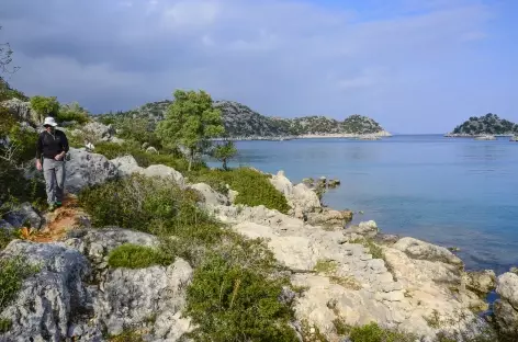 Randonnée côtière vers la baie de Gokkaya, Lycie - Turquie