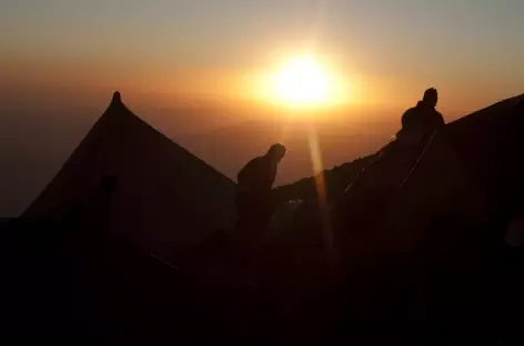 Coucher de soleil au camp II, Mont Ararat- Turquie