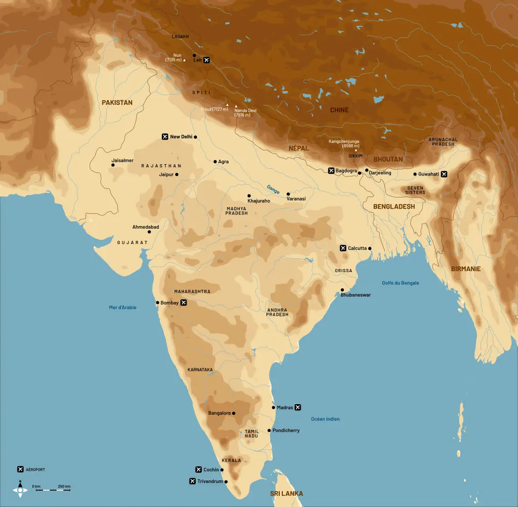 Carte de l' Inde