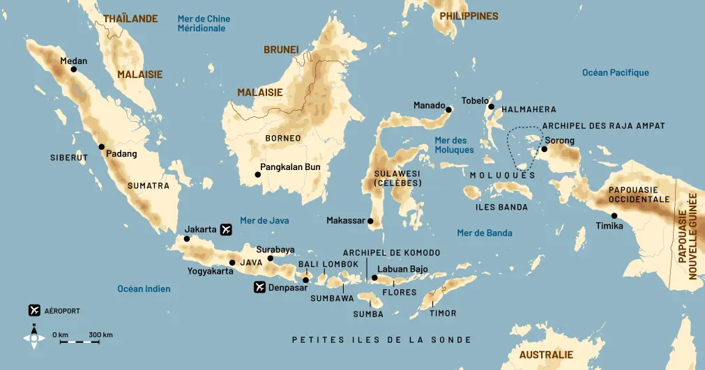 Carte de l' Indonésie