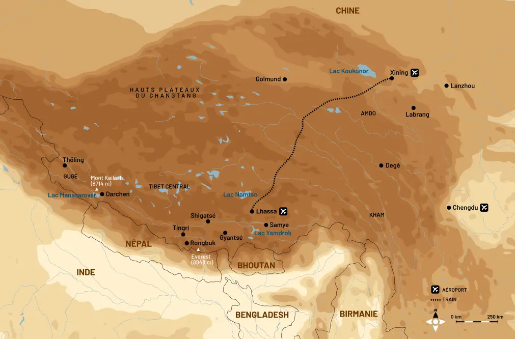 Carte du  Tibet