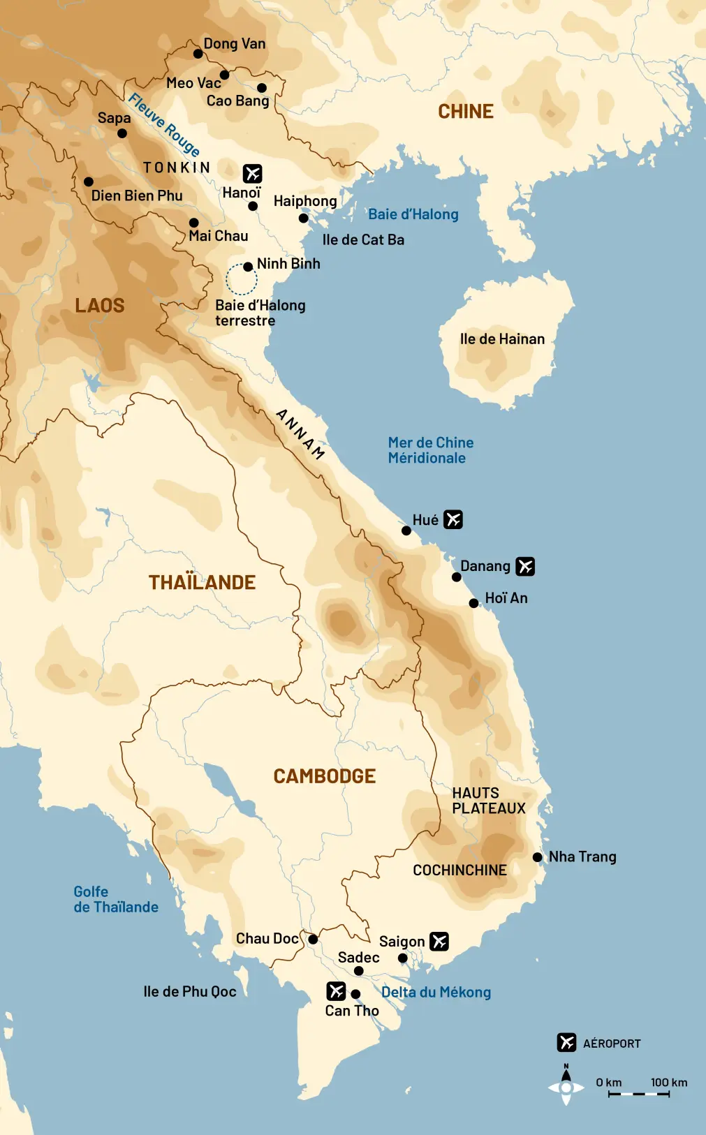Carte du  Vietnam