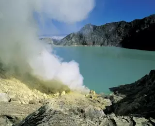 Volcans de Java Est depuis Bali