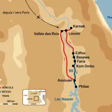 Itinéraire du voyage Croisière en Dahabieh sur le Nil - Egypte - Tirawa