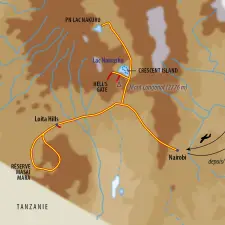 Itinéraire du voyage De la Vallée du Rift au Masai Mara - Kenya - Tirawa