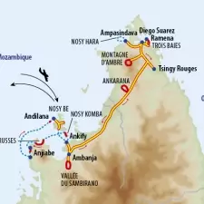 Itinéraire du voyage Nord de Madagascar, entre Tsingy et Côte Sauvage - Madagascar - Tirawa