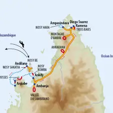 Itinéraire du voyage Nord de Madagascar, entre Tsingy et Côte Sauvage - Madagascar - Tirawa