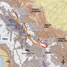 Itinéraire du voyage Le Trek des 3 Cordillères - Bolivie - Tirawa