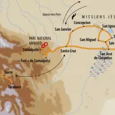 Itinéraire du voyage Festival de musique Baroque et Missions Jésuites - Bolivie - Tirawa