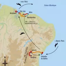 Itinéraire du voyage Treks dans le Nordeste - Brésil - Tirawa