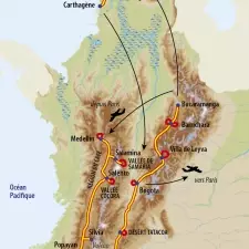 Itinéraire du voyage Balade des Andes aux Caraïbes - Colombie - Tirawa