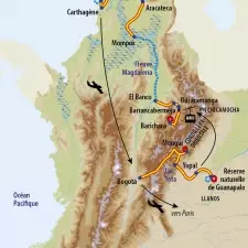 Itinéraire du voyage Andes, Llanos et Caraïbe - Colombie - Tirawa