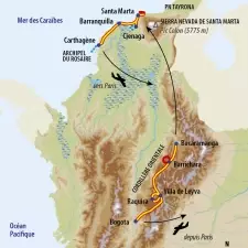 Itinéraire du voyage Andes, Caraïbes et Carnaval de Barranquilla - Colombie - Tirawa