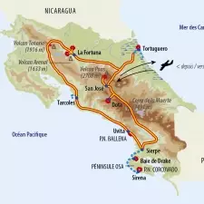 Itinéraire du voyage Balade au Costa Rica - Costa Rica - Tirawa