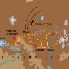 Itinéraire du voyage Volcans du Mexique - Mexique - Tirawa
