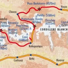Itinéraire du voyage Grande Traversée de la Cordillère Blanche - Pérou - Tirawa