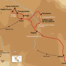 Itinéraire du voyage Chemin de l'Inca et Ausangate - Pérou - Tirawa