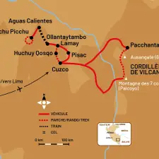 Itinéraire du voyage De l'Ausangate à la Cordillère Blanche - Pérou - Tirawa