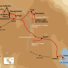 Itinéraire du voyage Ausangate et Montagne des 7 Couleurs - Pérou - Tirawa