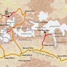 Itinéraire du voyage Randos dans la Cordillère Blanche - Pérou - Tirawa