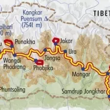 Itinéraire du voyage Grande traversée du Bhoutan - Bhoutan - Tirawa