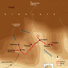 Itinéraire du voyage Aventures en Famille au Bhoutan - Bhoutan - Tirawa