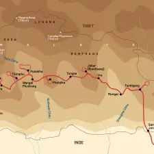 Itinéraire du voyage Grande traversée du Bhoutan - Bhoutan - Tirawa