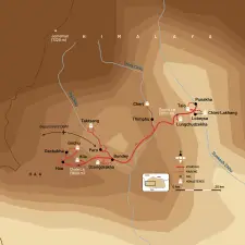 Itinéraire du voyage Randos Bhoutanaises - Bhoutan - Tirawa
