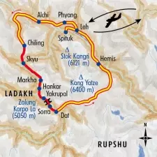 Itinéraire du voyage Les trois vallées du Ladakh - Inde - Tirawa