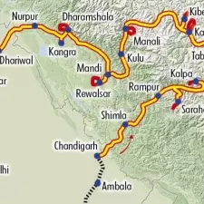 Itinéraire du voyage Grande Traversée du Spiti-Kinnaur - Inde - Tirawa