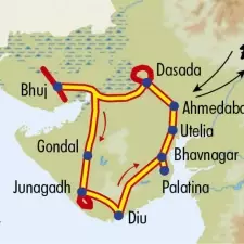 Itinéraire du voyage Grand tour du Gujarat - Inde - Tirawa